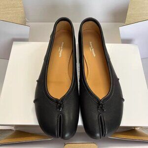 Maison Margiela Tabi Ballet Flats Shoes Split Toe Leather